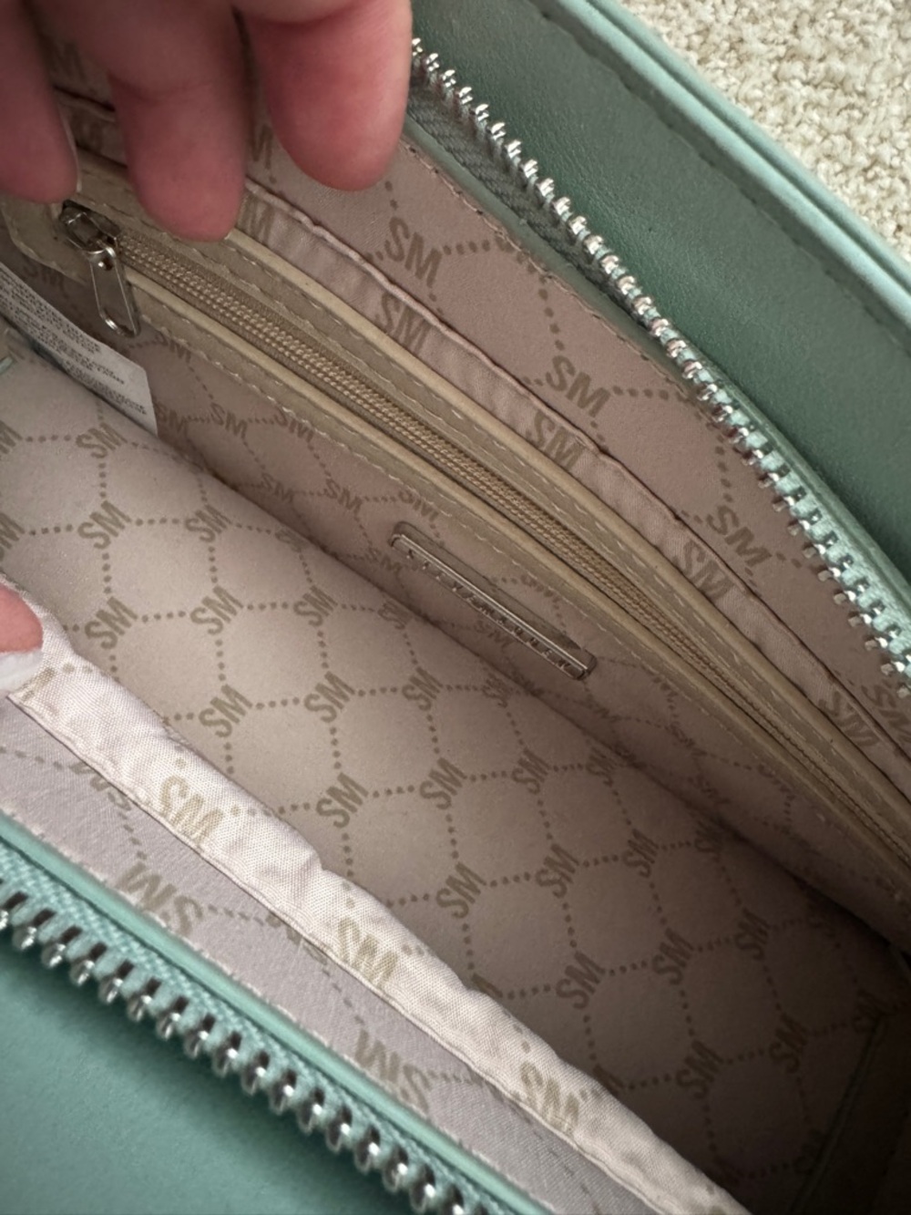 Steve Madden Mint Green Top-Handle Mini Bag - Picture 3 of 8